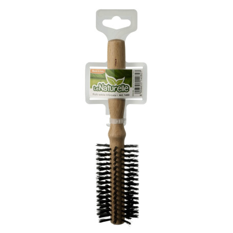 Hair brush beech wood, large, round, reinforcing the natural bristles IPPA - 1