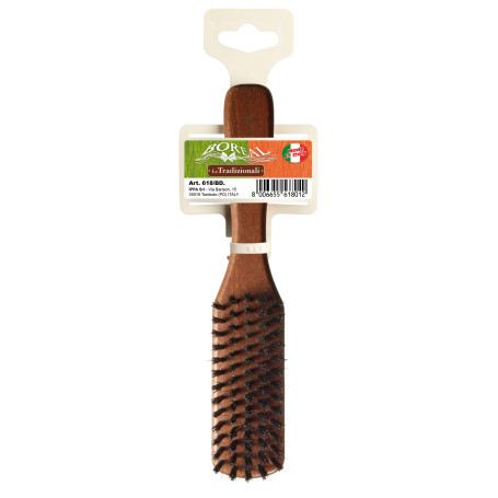 Hair brush beech wood handle, square, boar bristles IPPA - 1