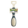 Hair brush beech wood handle with oval cushion, plastic needles, travel, blue IPPA - 1