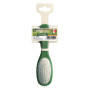 Hair brush beech wood handle, oval cushion with steel needles with rounded ends, travel, green IPPA - 1