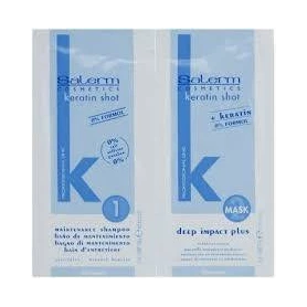 Keratin shot šampūnas, 10ml + Deep impact kaukė, 10ml Salerm - 1