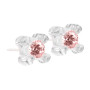 Small size flower shape metal free earring in Crystal, 2 pcs. Kosmart - 2