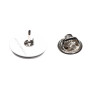 Small size round shape brooch in Black and white Kosmart - 4