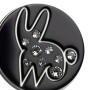 Small size round shape brooch in Black and white Kosmart - 3