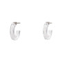 Small size round shape titanium earrings in Crystal, 2pcs. Kosmart - 1