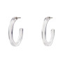 Medium size round shape titanium earrings in Crystal, 2pcs. Kosmart - 1