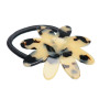 Medium size flower shape hair elastic with decoration in Tokyo blond Kosmart - 1