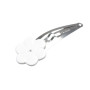 Small size flower shape hair snap in White Kosmart - 1