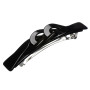 Medium size rectangular shape hair barrette in Black Kosmart - 1