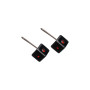 Very small size cube shape titanium earrings in Black, 2 pcs. Kosmart - 2