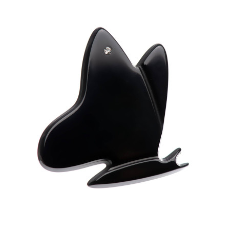 Small size butterfly shape brooch in Black Kosmart - 1