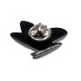 Small size butterfly shape brooch in Black Kosmart - 3