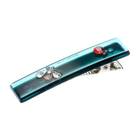 Medium size rectangular shape Alligator hair clip in Transparent green Kosmart - 1