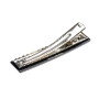 Medium size rectangular shape Alligator hair clip in Black Kosmart - 2