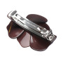 Medium size flower shape hair barrette in Brown Kosmart - 3