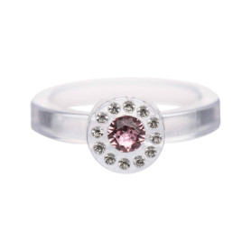 Large size round shape Metal free ring in Crystal Kosmart - 1