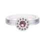 Medium size round shape Metal free ring in Crystal Kosmart - 1