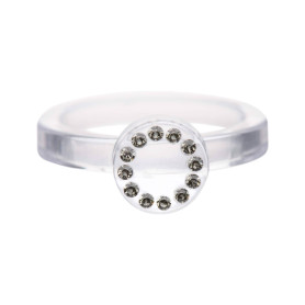 Small size round shape Metal free ring in Crystal Kosmart - 1