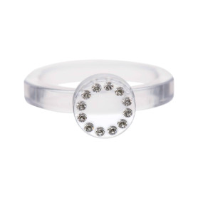 Large size round shape Metal free ring in Crystal Kosmart - 1