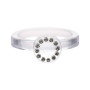 Large size round shape Metal free ring in Crystal Kosmart - 1