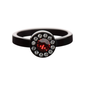 Large size round shape Metal free ring in Black Kosmart - 1