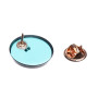 Small size round shape brooch in Transparent green Kosmart - 4