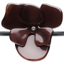 Medium size flower shape hair elastic with decoration in Brown Kosmart - 3