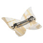 Medium size butterfly shape hair clip in Beige texture Kosmart - 2