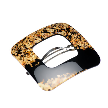 Medium size rectangular shape hair clip in Mixed colour texture Kosmart - 1