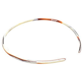 Medium size regular shape headband in Chocolate horn Kosmart - 1