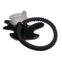 Medium size hair elastic with decoration in ivory and black Kosmart - 3