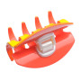 Large size regular shape Hair jaw clip in Yellow and coral Kosmart - 2