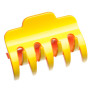 Large size regular shape Hair jaw clip in Yellow and coral Kosmart - 1