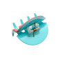 Small size regular shape Hair jaw clip in Coral and turquoise Kosmart - 2