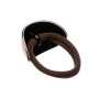 Medium size oval shape hair elastic with decoration in Ivory and Black Kosmart - 3