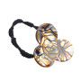 Medium size flower shape hair elastic with decoration in Onyx Kosmart - 1