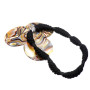 Medium size flower shape hair elastic with decoration in Onyx Kosmart - 2