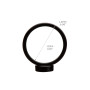 Small size round shape Metal free ring in Black Kosmart - 3