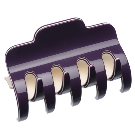 Large size regular shape Hair jaw clip in Violet and ivory Kosmart - 1