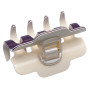 Large size regular shape Hair jaw clip in Violet and ivory Kosmart - 2