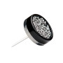 Medium size round shape Metal free earring in Black Kosmart - 1