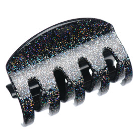 Large size regular shape Hair jaw clip in Silver glitter Kosmart - 1