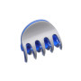 Very small size regular shape Hair claw clip in Light grey and fluo electric blue Kosmart - 1