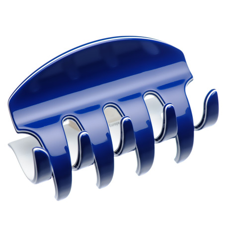 Large size regular shape Hair jaw clip in Blue and white Kosmart - 1