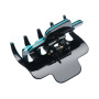 Small size regular shape Hair jaw clip in Turquoise and black Kosmart - 2