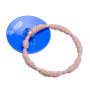 Medium size round shape Hair elastic with decoration in Ivory and fluo electric blue Kosmart - 2