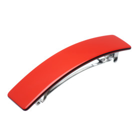 Medium size rectangular shape Hair barrette in Marlboro red and black Kosmart - 1