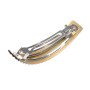 Large size rectangular shape Hair barrette in Dark brown demi and gold Kosmart - 2