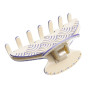 Medium size regular shape Hair jaw clip in Ivory and violet Kosmart - 2