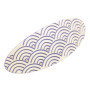 Large size oval shape Hair barrette in Ivory and violet Kosmart - 2